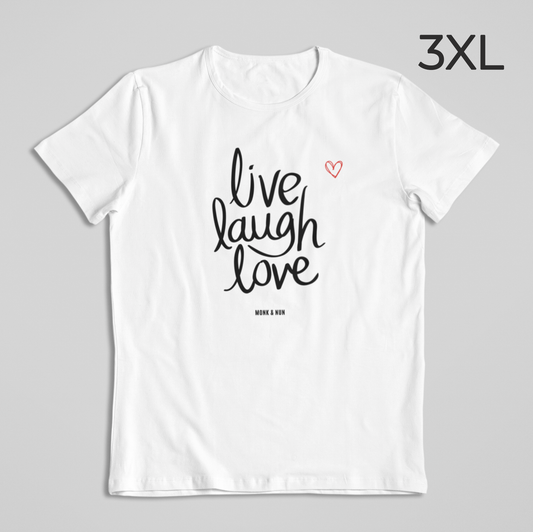 BD-Unisex T-Shirt "LIVE LAUGH LOVE" sommerlich leicht
