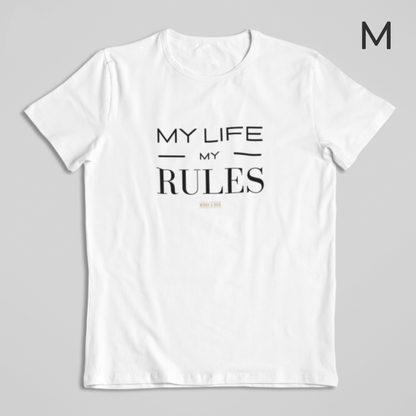 BD-Unisex T-Shirt "MY LIFE MY RULES" sommerlich leicht