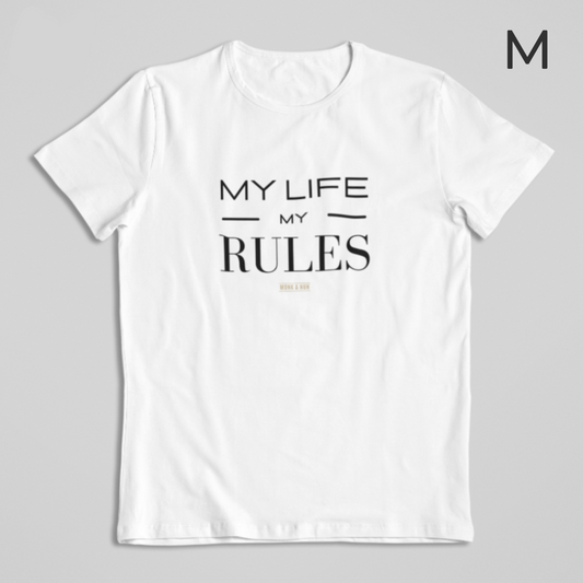 BD-Unisex T-Shirt "MY LIFE MY RULES" sommerlich leicht