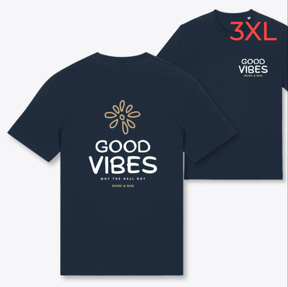 BD-Unisex T-Shirt "GOOD VIBES" Backprint, dickere Qualität