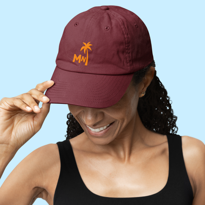 CAP "MONK & NUN PALM" BURGUNDY