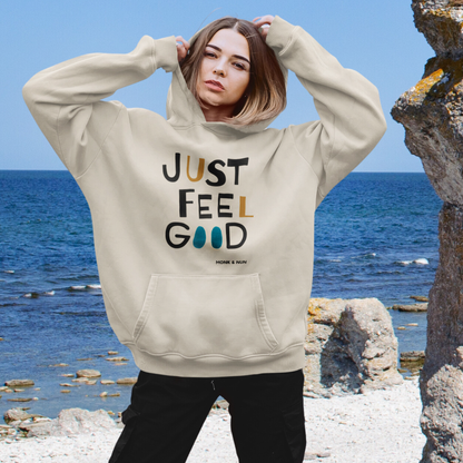 Oversized Boxcut Hoodie "JUST FEEL GOOD"