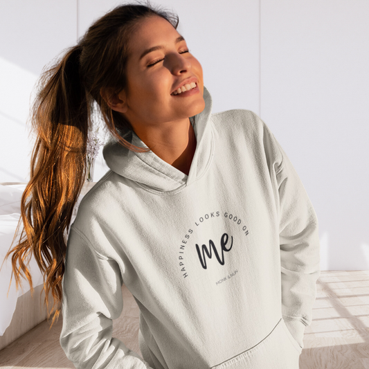 Damen Hoodie regular fit "HAPPINESS LOOKS GOOD ON ME"