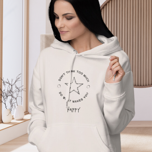 Damen Hoodie regular fit "DON'T THINK TOO MUCH..."