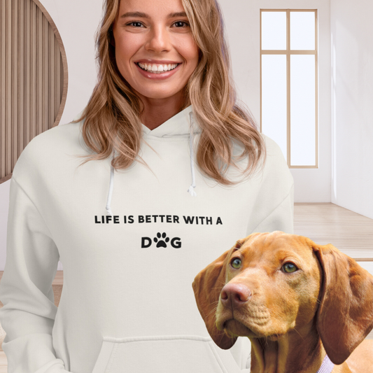 Damen Hoodie regular fit "LIFE IS BETTER WITH A DOG"