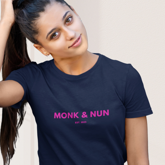 Damen T-Shirt slim fit stretchy "MONK & NUN"