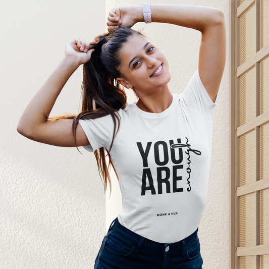 Damen T-Shirt slim fit stretchy "YOU ARE ENOUGH"