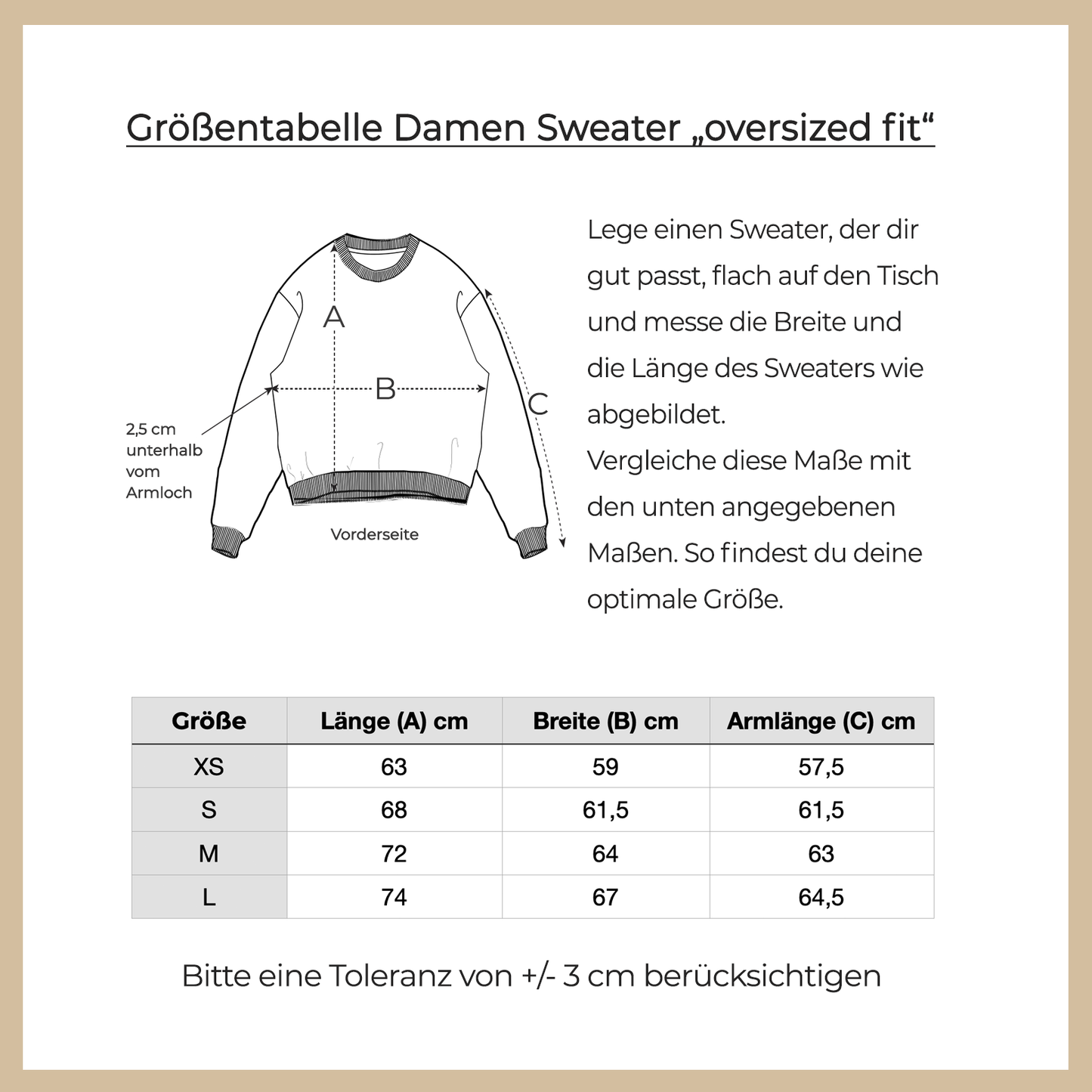 Damen Sweater oversized fit "GOOD VIBES"