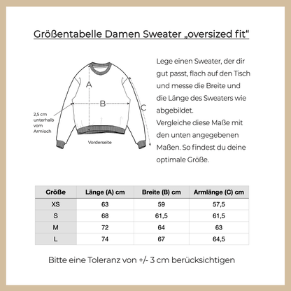 Damen Sweater oversized fit "GOOD VIBES"