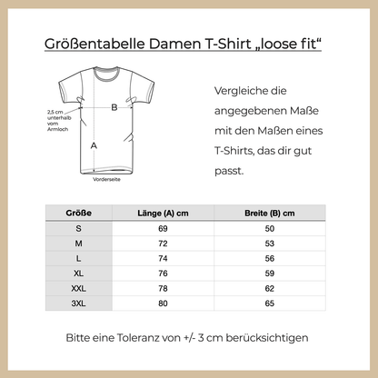 Damen T-Shirt loose fit "MY LIFE MY RULES" Bio-Baumwolle