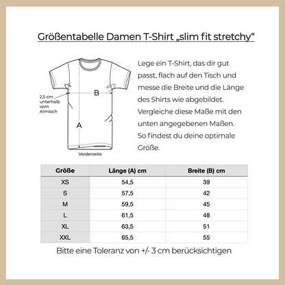 Damen T-Shirt slim fit stretchy "FROM ANOTHER POINT OF VIEW"