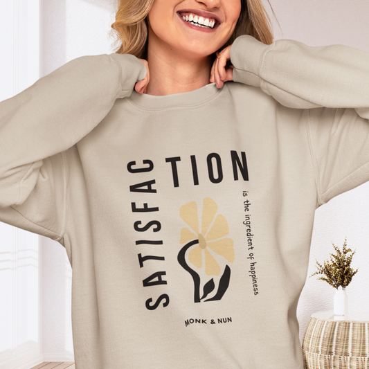 Damen Sweater oversized fit "SATISFACTION" 100% Bio-Baumwolle