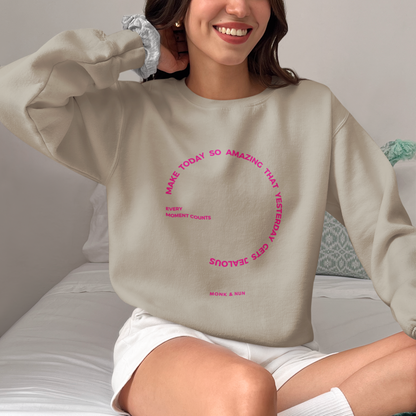 Damen Sweater oversized fit "MAKE TODAY SO AMAZING..."