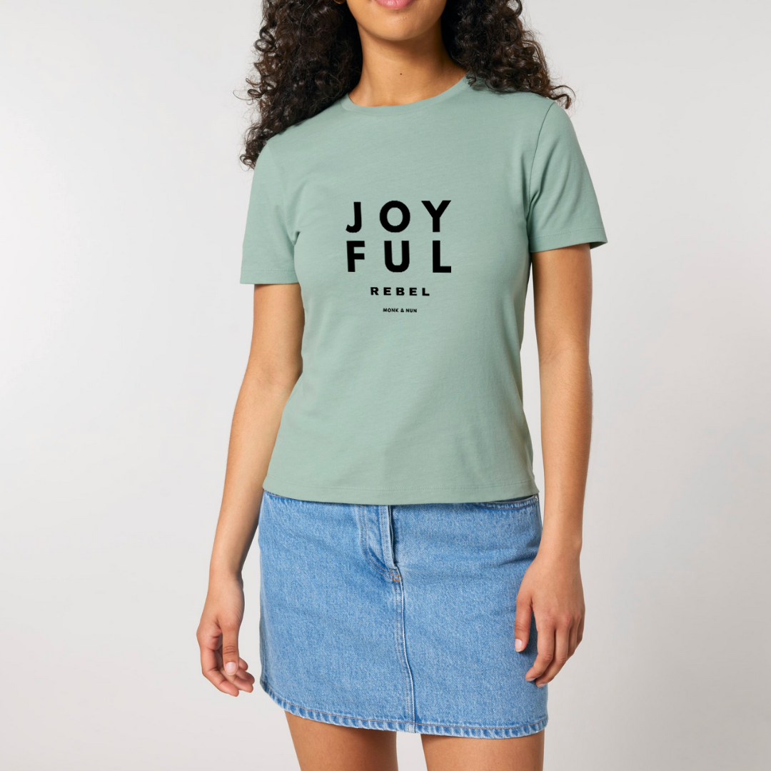 Damen T-Shirt slim fit stretchy "JOYFUL REBEL"