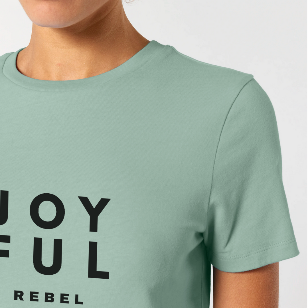 Damen T-Shirt slim fit stretchy "JOYFUL REBEL"
