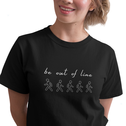Damen T-Shirt loose fit "BE OUT OF LINE" Bio-Baumwolle