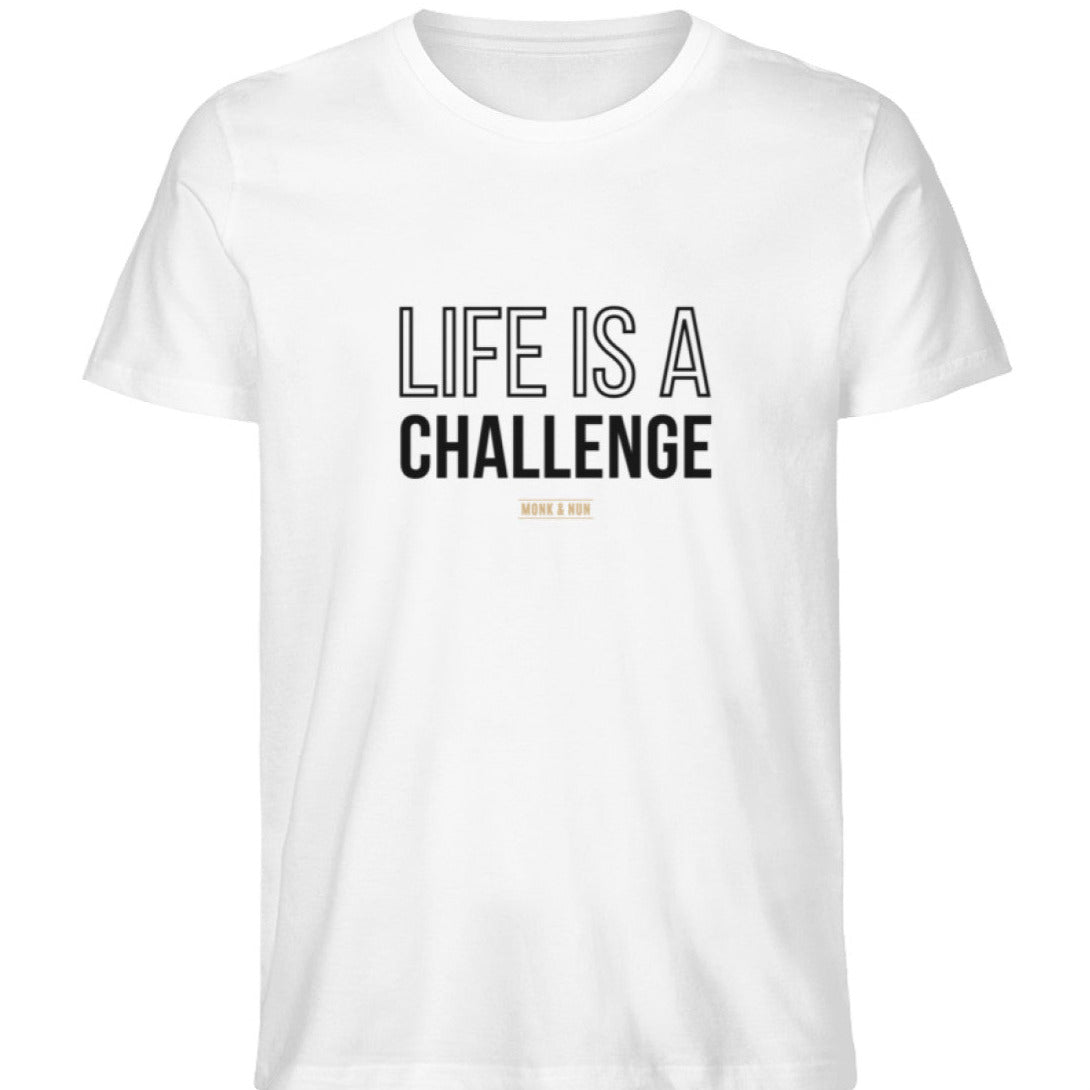 Herren T-Shirt Bio-Baumwolle "LIFE IS A CHALLENGE"