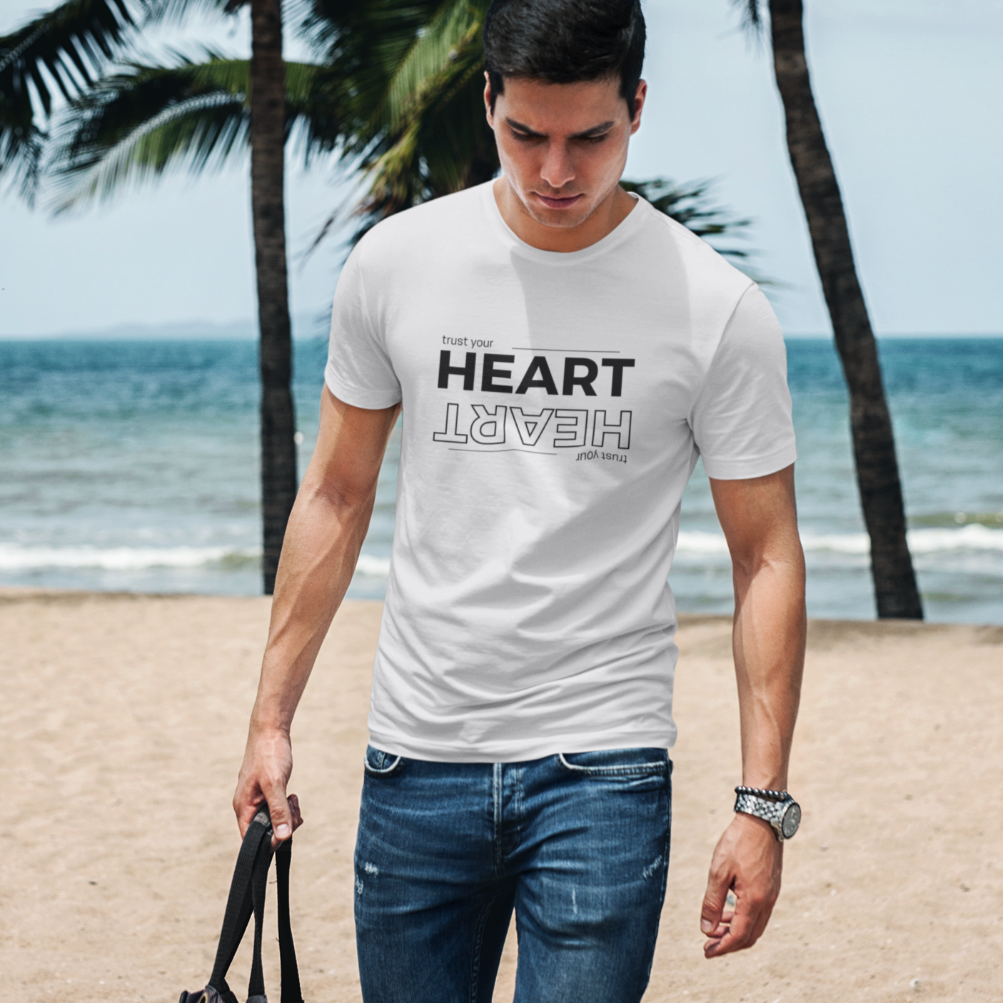 Unisex T-Shirt "TRUST YOUR HEART" Bio-Baumwolle