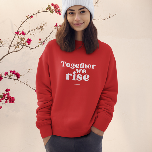 Damen Sweater regular fit "TOGETHER WE RISE"