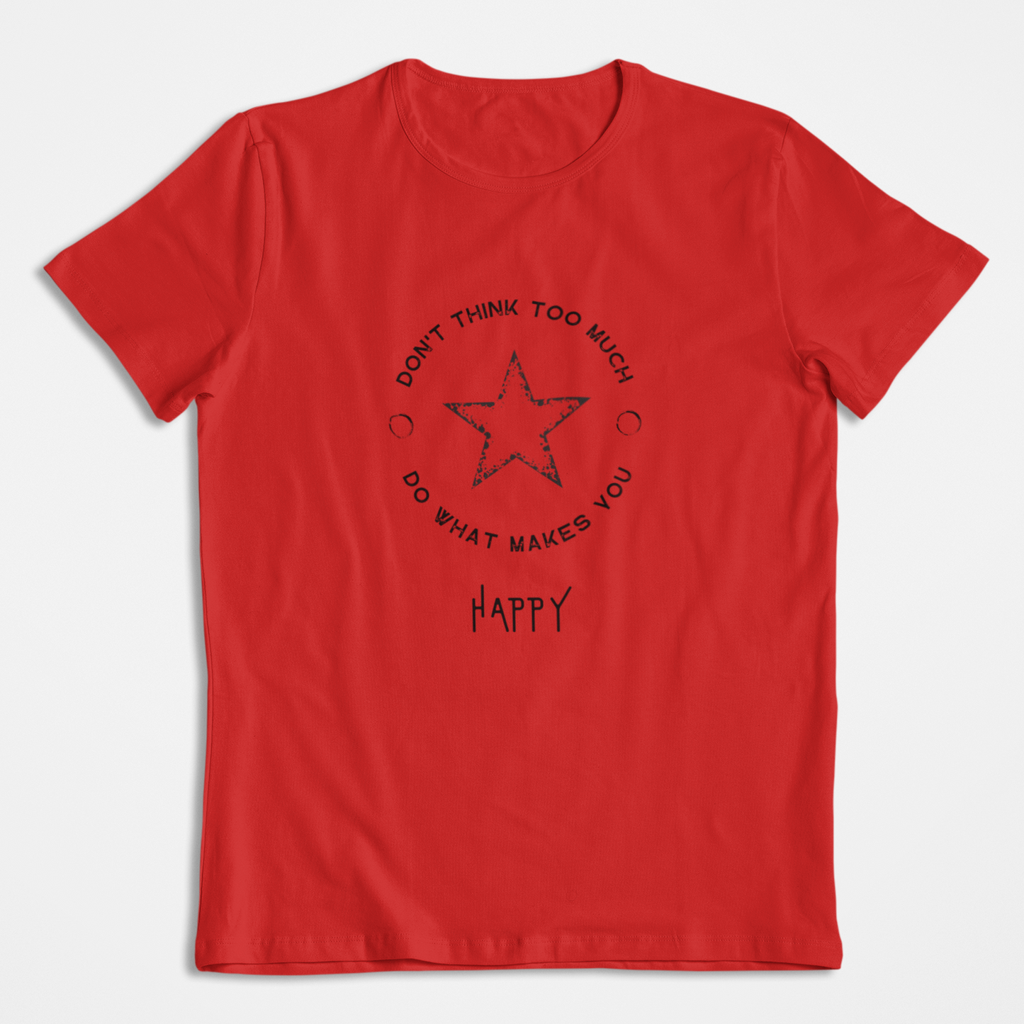 Damen T-Shirt loose fit "DON'T THINK TOO MUCH..." Bio-Baumwolle