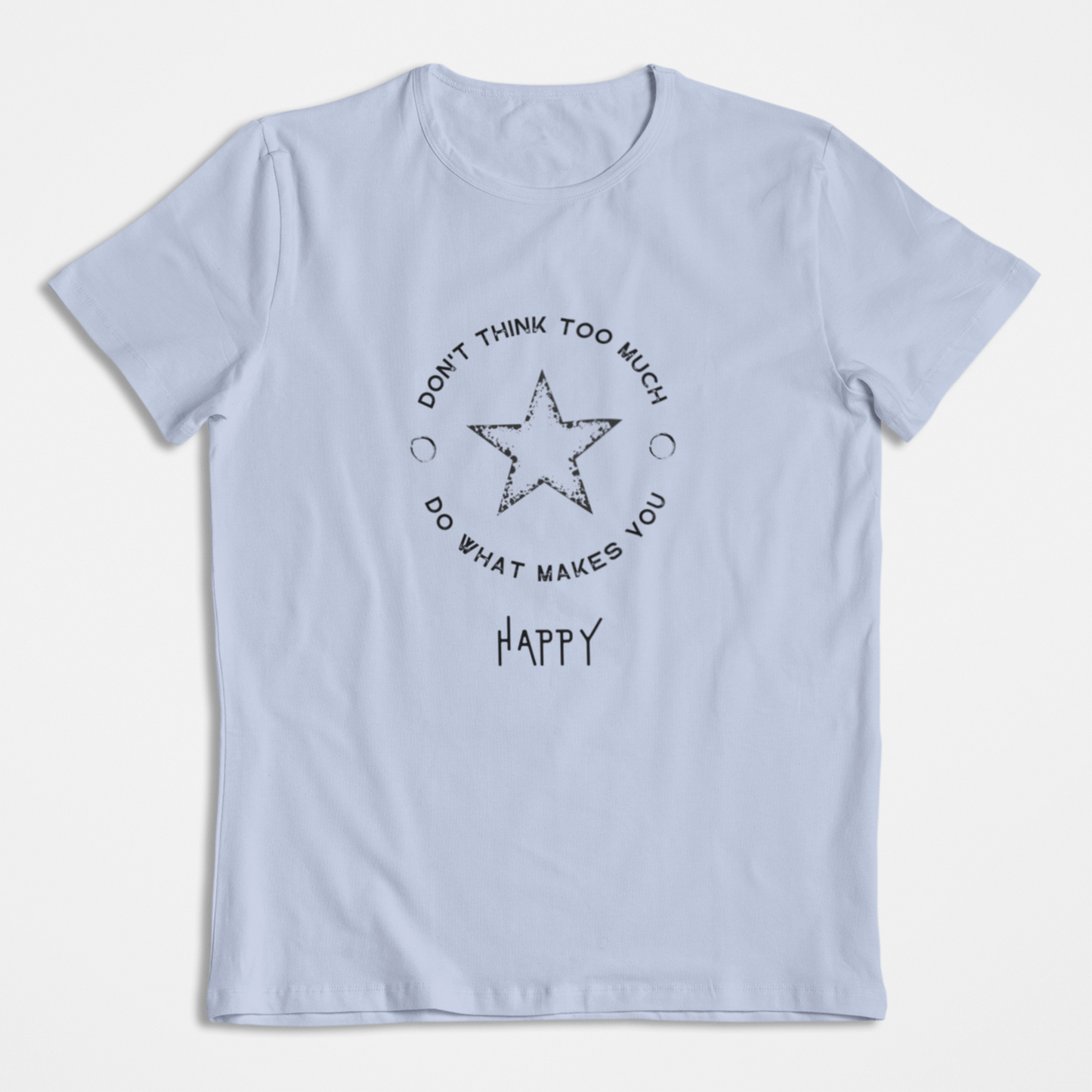 Damen T-Shirt loose fit "DON'T THINK TOO MUCH..." Bio-Baumwolle