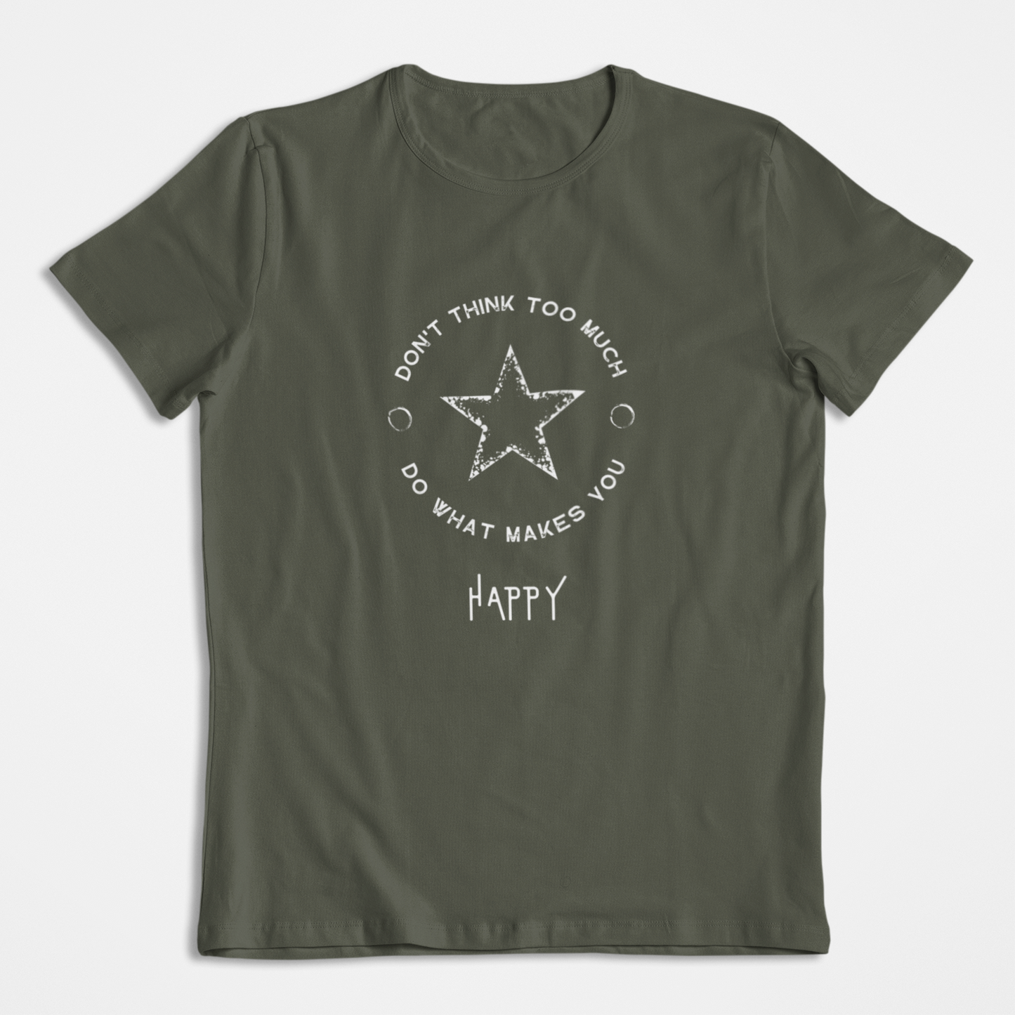 Damen T-Shirt loose fit "DON'T THINK TOO MUCH..." Bio-Baumwolle