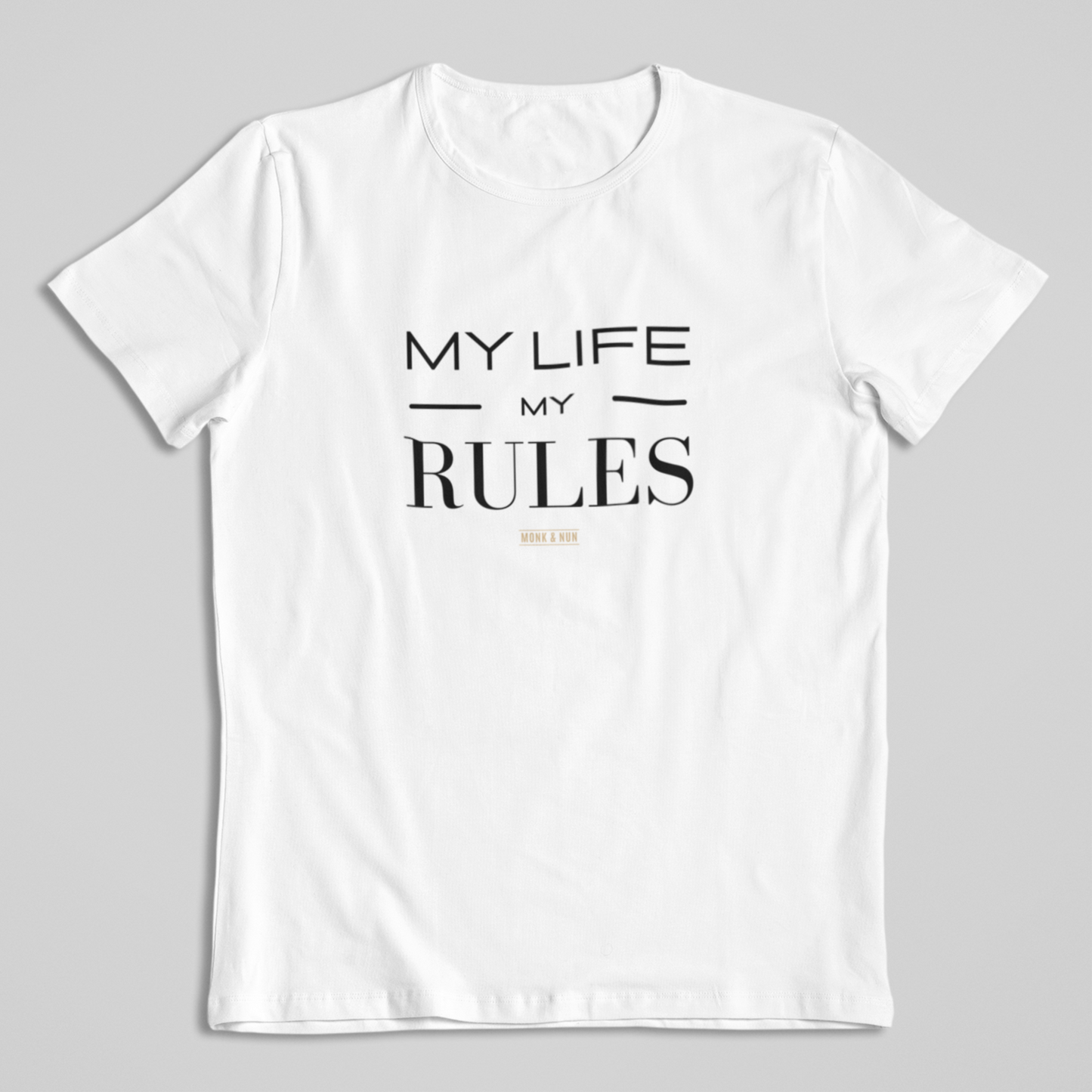Damen T-Shirt loose fit "MY LIFE MY RULES" Bio-Baumwolle