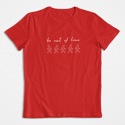 Damen T-Shirt loose fit "BE OUT OF LINE" Bio-Baumwolle