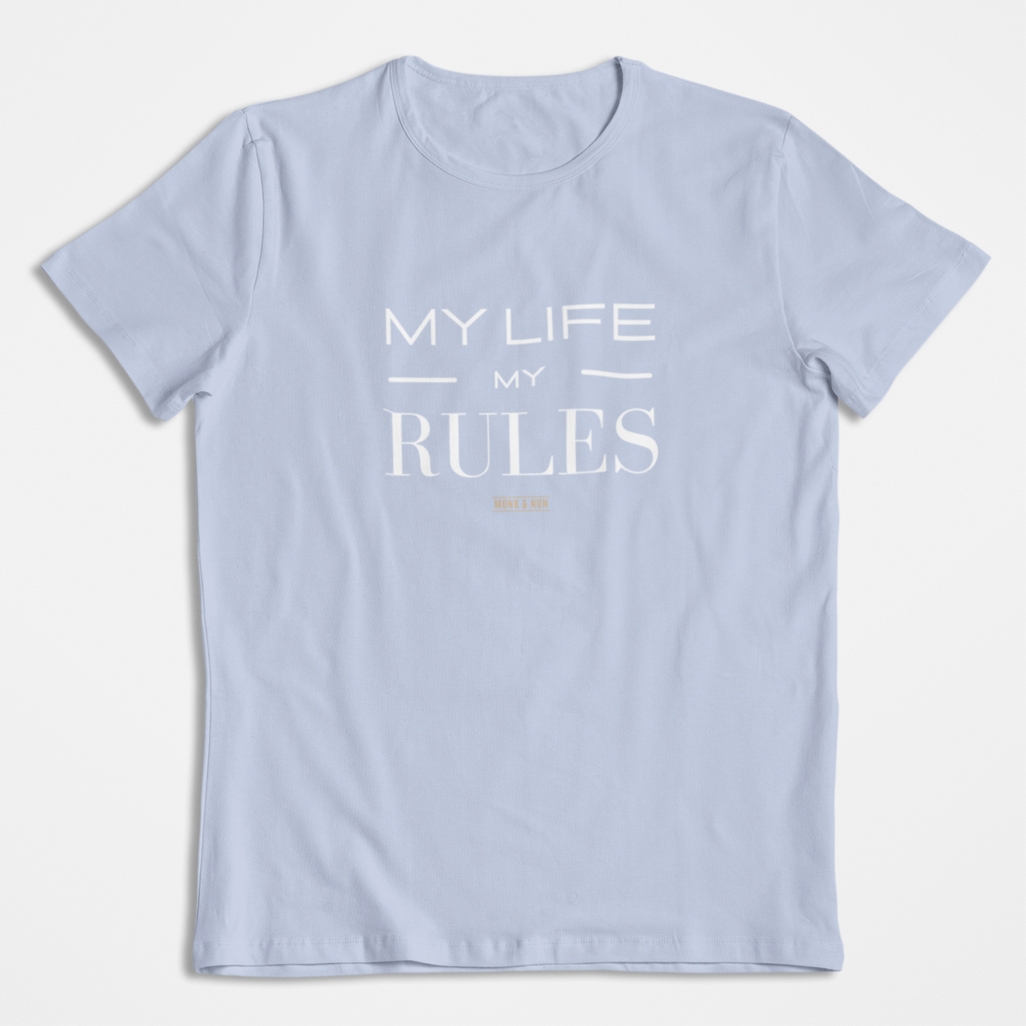 Damen T-Shirt loose fit "MY LIFE MY RULES" Bio-Baumwolle