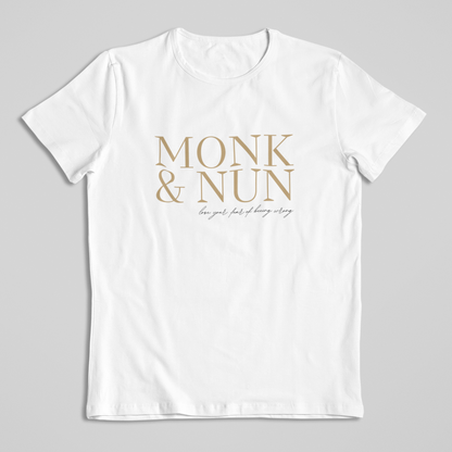 Damen T-Shirt loose fit "MONK & NUN" Bio-Baumwolle