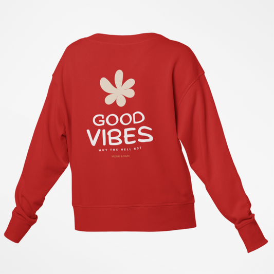 Damen Sweater regular fit "GOOD VIBES"