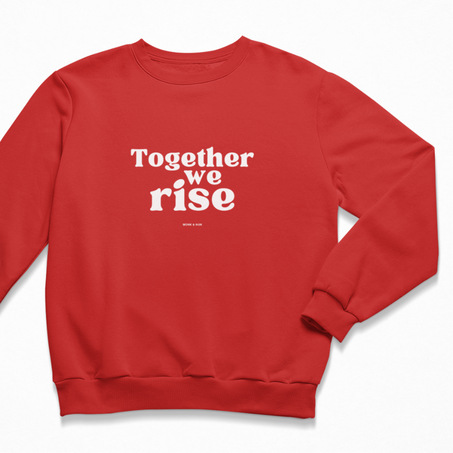 Damen Sweater regular fit "TOGETHER WE RISE"