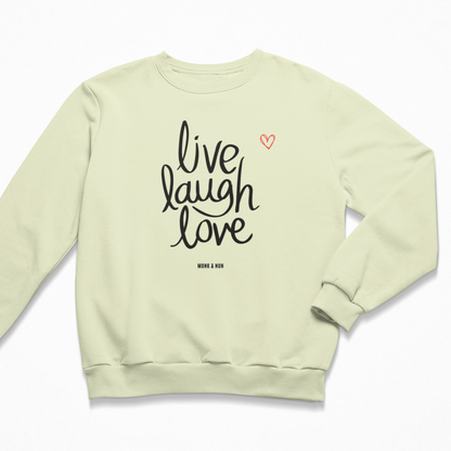 Damen Sweater regular fit "LIVE LAUGH LOVE"