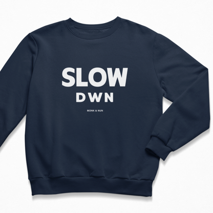 Damen Sweater regular fit "SLOW DOWN"