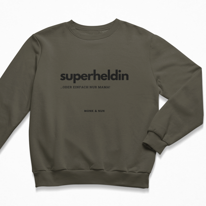 Damen Sweater regular fit "SUPERHELDIN - ODER EINFACH NUR MAMA"