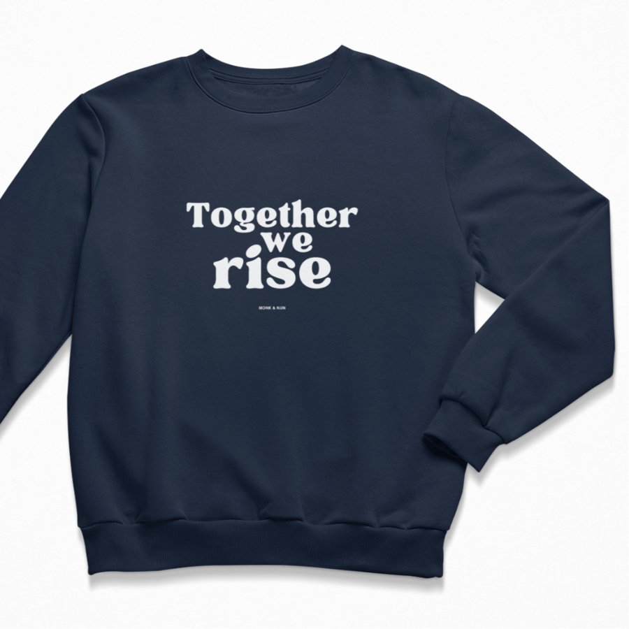 Damen Sweater regular fit "TOGETHER WE RISE"