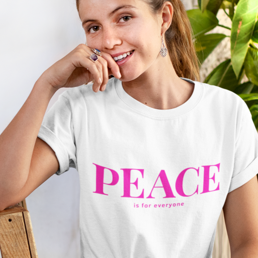 Unisex T-Shirt "PEACE IS FOR EVERYONE" Bio-Baumwolle
