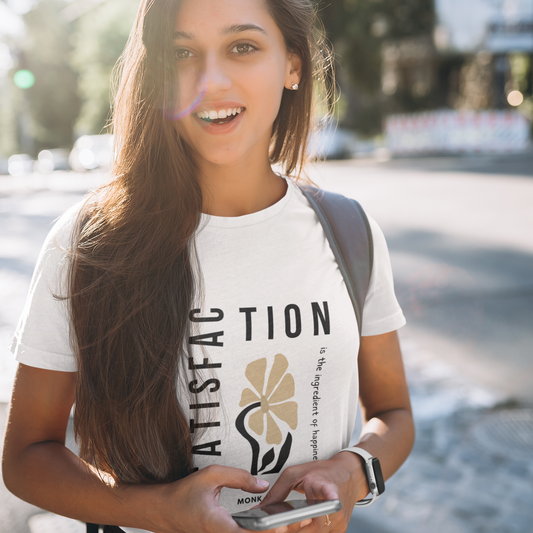 Damen T-Shirt slim fit stretchy "SATISFACTION"
