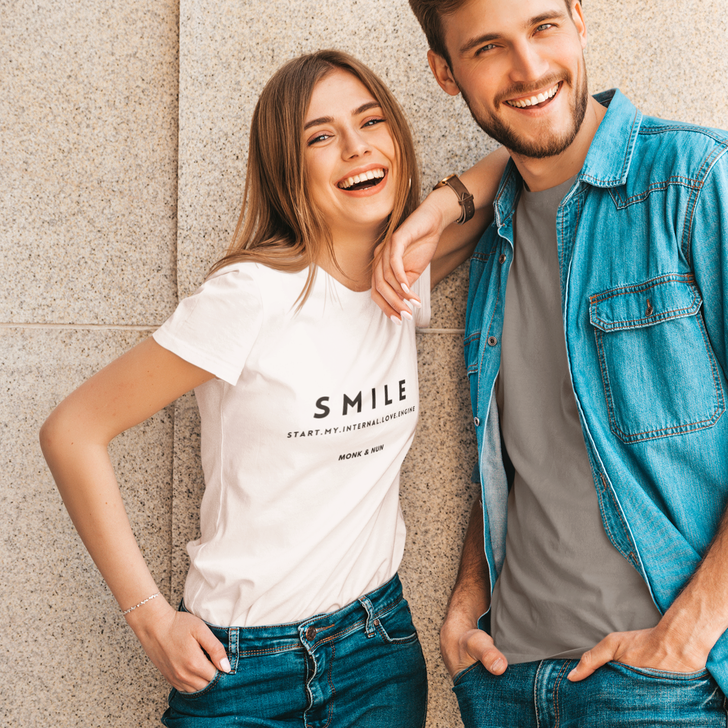 Damen T-Shirt slim fit stretchy "SMILE - START MY INTERNAL LOVE ENGINE"